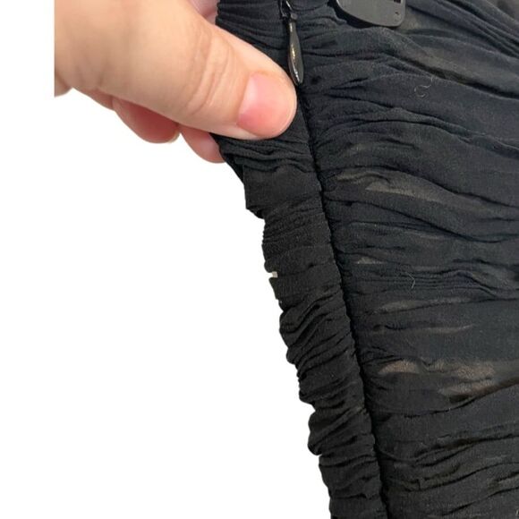 Ann Taylor BLACK silk strapless mini dress SIZE 6 - Picture 8 of 9